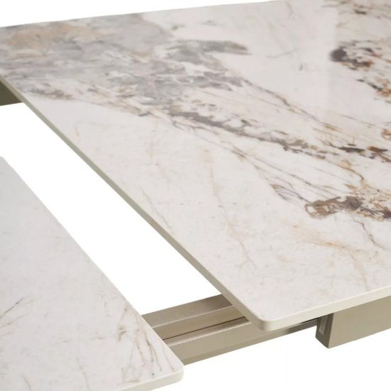 Стол кухонный раздвижной прямоугольный из керамогранита (арт 34090) Фото 4