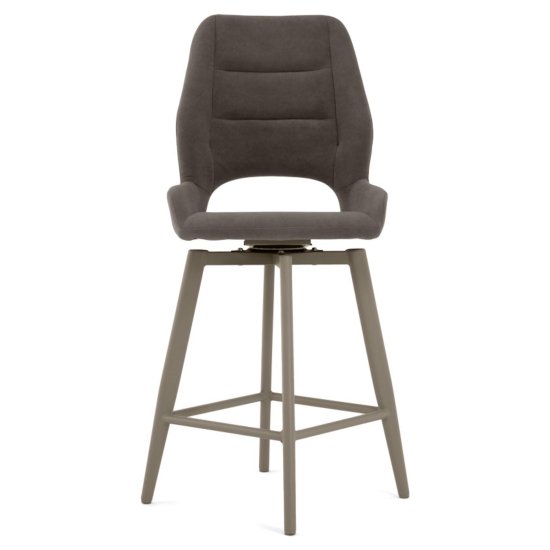 Стул полубарный на металлокаркасе мягкий из велюра (арт 35537) Фото 6