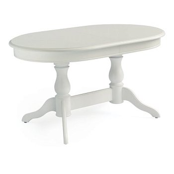Стол обеденный раздвижной овальный белый классический (арт 7009) - Фото 2