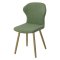 Стул на каркасе из металла мягкий зеленый из велюра (арт 19366)