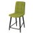 Барный стул на металлокаркасе мягкий зеленый велюровый (арт 18764)