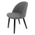Стул на металлокаркасе мягкий серый из велюра (арт 21174)