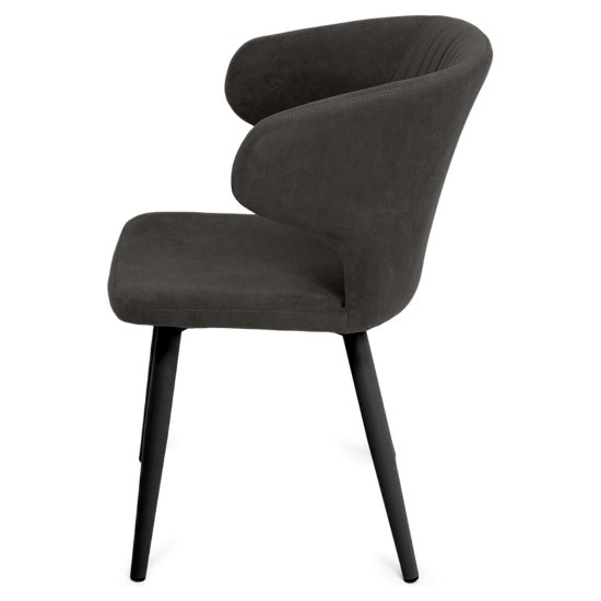 Стул кухонный коричневый из велюра (арт 25874) Фото 4