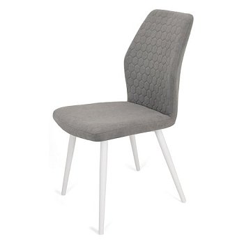 Стул металлический серый велюровый (арт 19939) - Фото 2