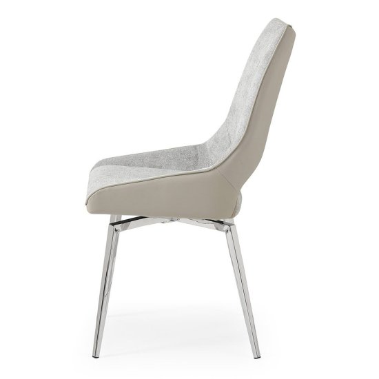 Стул дизайнерский металлический с мягкой обивкой бежевый (арт 28936) Фото 3