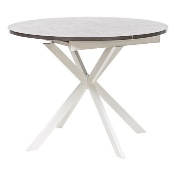 Стол для кухни круглый под мрамор на одной ножке D-100(+30) см (арт 16005) - Фото 2