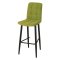 Барный стул с мягким сидением зеленый из велюра (арт 18910)