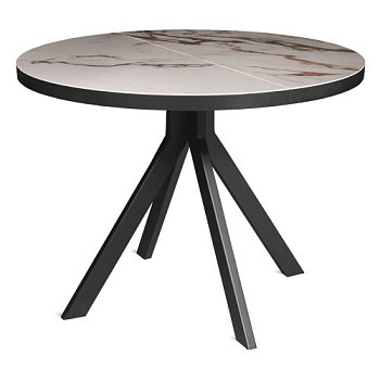 Стол раскладной круглый с керамической столешницей (арт 33919) - Фото 2