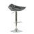 Стул барный дизайнерский на металлокаркасе мягкий серый крутящийся (арт 5624)