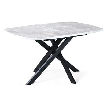 Стол кухонный полуовальный на одной ножке 130 см лофт (арт 33394) - Фото 2