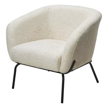 Стул-кресло на металлокаркасе с мягкой обивкой слоновая кость (арт 33975) - Фото 2