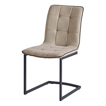 Стул дизайнерский на полозьях с мягким сидением кремовый (арт 31482) - Фото 2