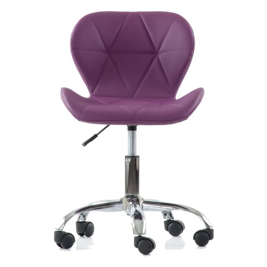 Стул дизайнерский с ножками хром мягкий фиолетовый (арт 14986) Фото 2