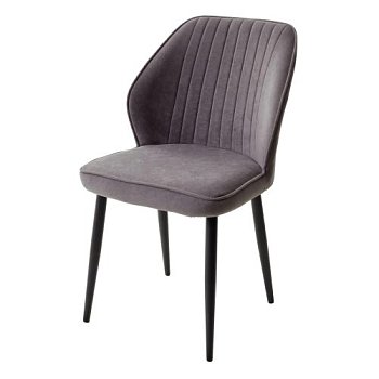 Стул серый с обивкой из велюра (арт 29042) - Фото 2