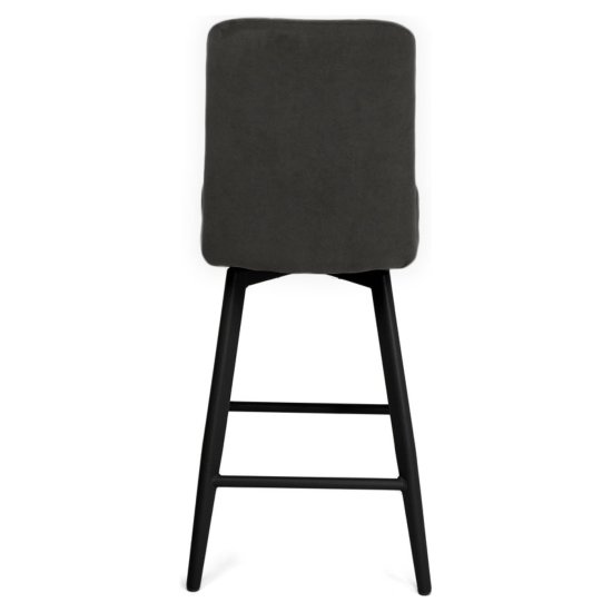 Полубарный стул мягкий коричневый из велюра (арт 35367) Фото 6