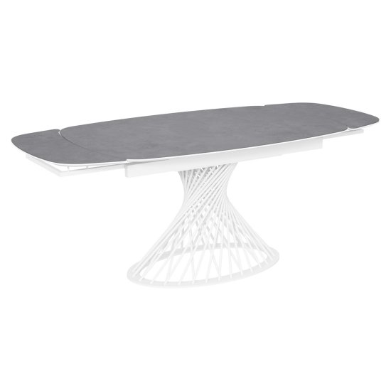 Стол раскладной из керамогранита серый 140 см (арт 35183) Фото 2