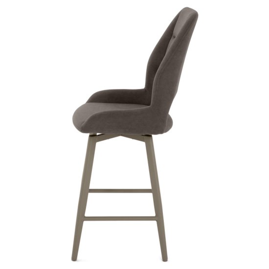 Стул полубарный на металлокаркасе мягкий из велюра (арт 35537) Фото 3