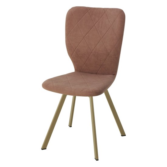 Стул с мягким сидением розовый из велюра (арт 23653) Фото 1