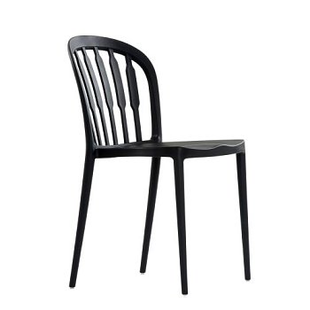 Стул ножки черные черный современный (арт 6598) - Фото 2