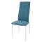 Стул кухонный с металлическими ножками мягкий голубой (арт 20942)