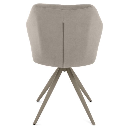 Стул мягкий слоновая кость велюровый (арт 35393) Фото 6