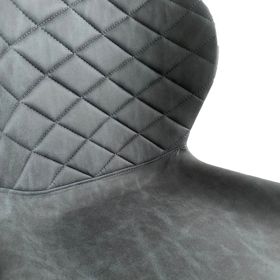 Стул кухонный с черными ножками мягкий серый (арт 26372) Фото 2