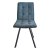 Стул на металлокаркасе с мягкой обивкой голубой (арт 28823)