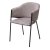 Стул с подлокотниками серый с обивкой из велюра (арт 33621)
