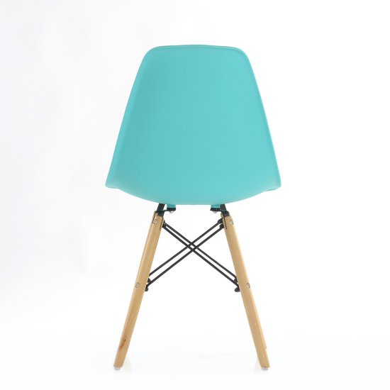 Стул дизайнерский из массива дерева голубой eames (арт 6089) Фото 3