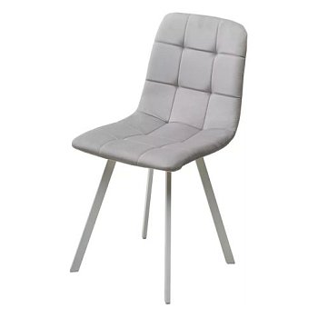 Стул мягкий серый с обивкой из велюра (арт 33898) - Фото 2