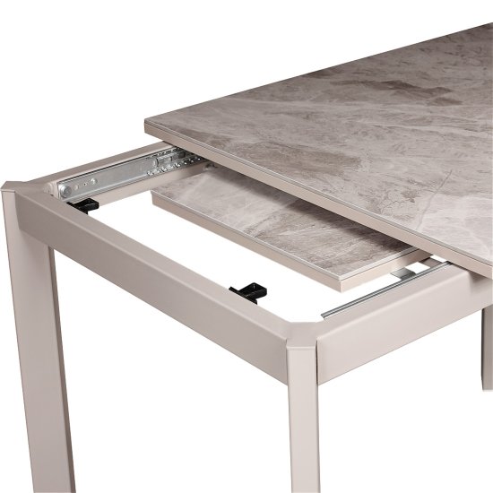 Стол раздвижной с керамической столешницей слоновая кость (арт 35009) Фото 4