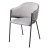Стул на каркасе из металла с мягким сидением серый (арт 33619)