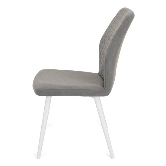 Стул металлический серый велюровый (арт 19939) Фото 3