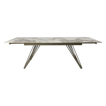 Стол раздвижной прямоугольный с покрытием из керамики 160 см (арт 32291) - Фото 2