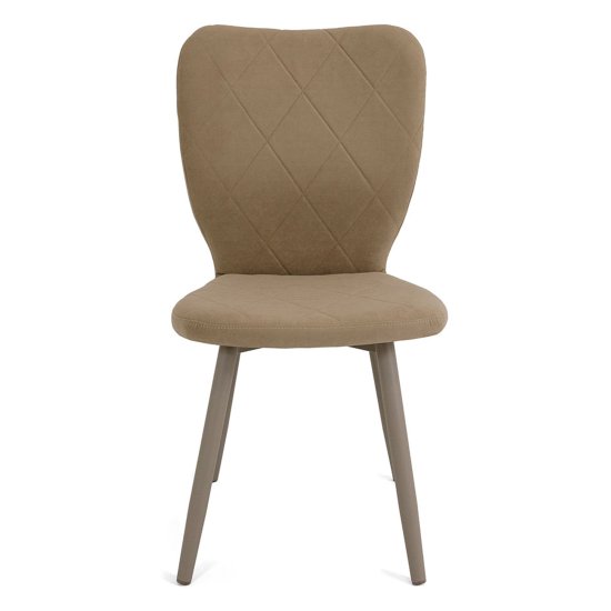 Стул мягкий бежевый из велюра (арт 23536) Фото 2