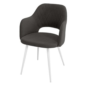 Полукресло на металлокаркасе мягкое с подлокотниками из велюра (арт 27755) - Фото 2