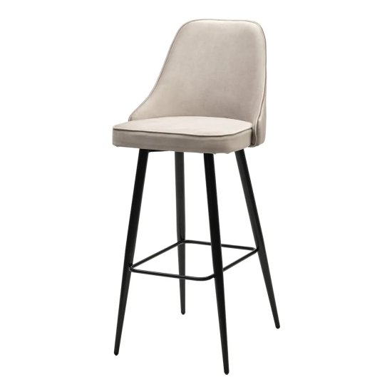 Барный стул с мягким сидением велюровый (арт 28457) Фото 1