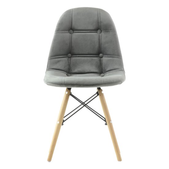 Стул дизайнерский с мягкой обивкой серый eames (арт 12202) Фото 2