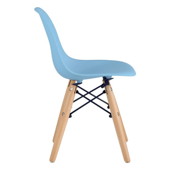 Стул дизайнерский деревянный голубой eames (арт 29396) Фото 3