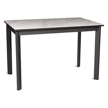 Обеденный стол раздвижной с покрытием из керамики белый 110 см (арт 35010) - Фото 2