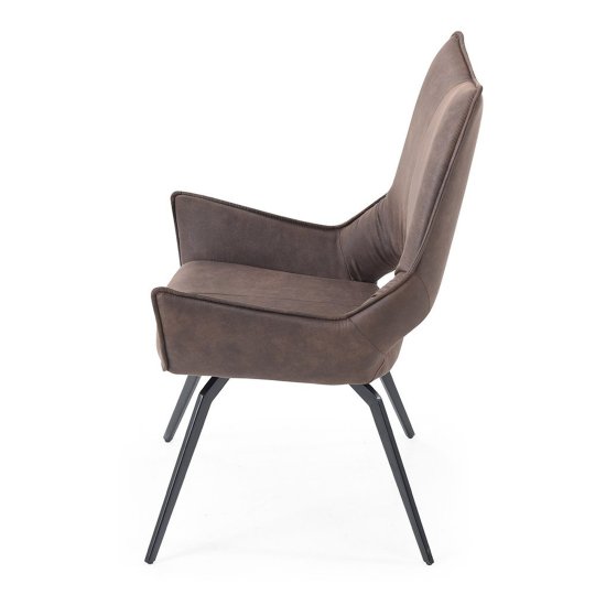 Стул-кресло интерьерный на металлическом каркасе мягкий (арт 31471) Фото 7