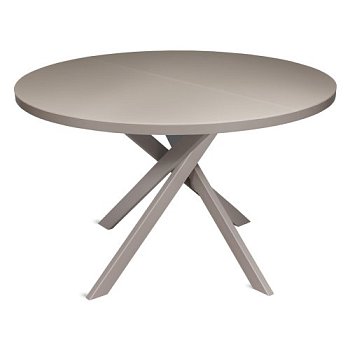 Стол круглый стеклянный бежевый современный (арт 29300) - Фото 2
