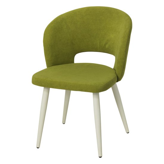 Стул на металлокаркасе зеленый из велюра (арт 26912) Фото 1