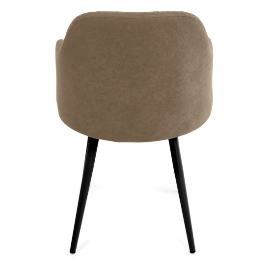 Стул-кресло с черными ножками мягкий велюровый (арт 27344) Фото 2