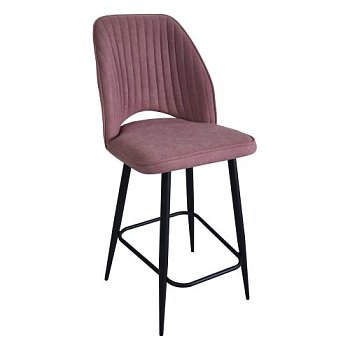 Стул полубарный на металлическом каркасе красный современный (арт 31994) - Фото 2