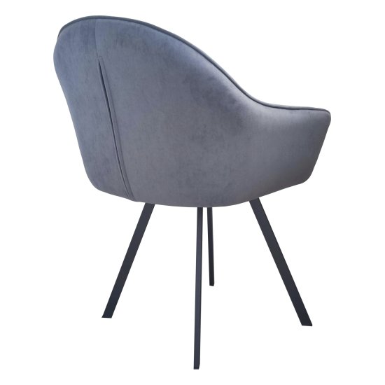 Стул на металлокаркасе с подлокотниками серый (арт 31842) Фото 3