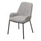 Стул на металлокаркасе с черными ножками мягкий серый (арт 33453)