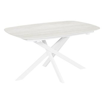 Стол овальный с покрытием из керамики бежевый 140 см (арт 34281) - Фото 2