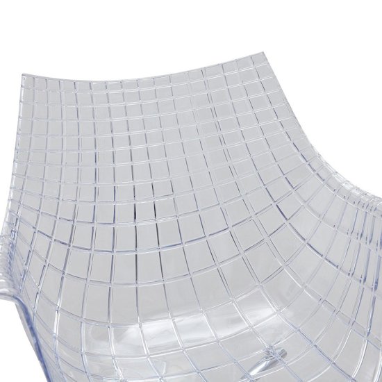 Стул-кресло дизайнерский хромированный прозрачный (арт 31483) Фото 5