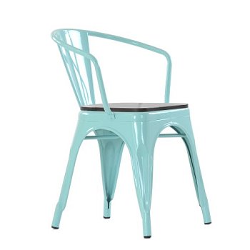 Стул-кресло дизайнерский металлический синий tolix (арт 29441) - Фото 2